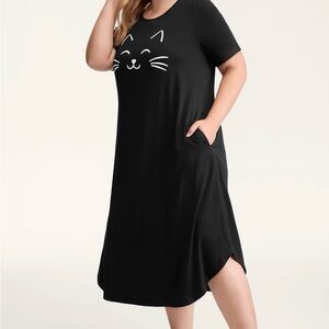 BloomChic Black Cat Face Nightdress